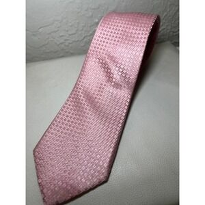 Michael Kors Pink Silk Geometric Tie Necktie Textured 3.5 inches Office‎ Formal